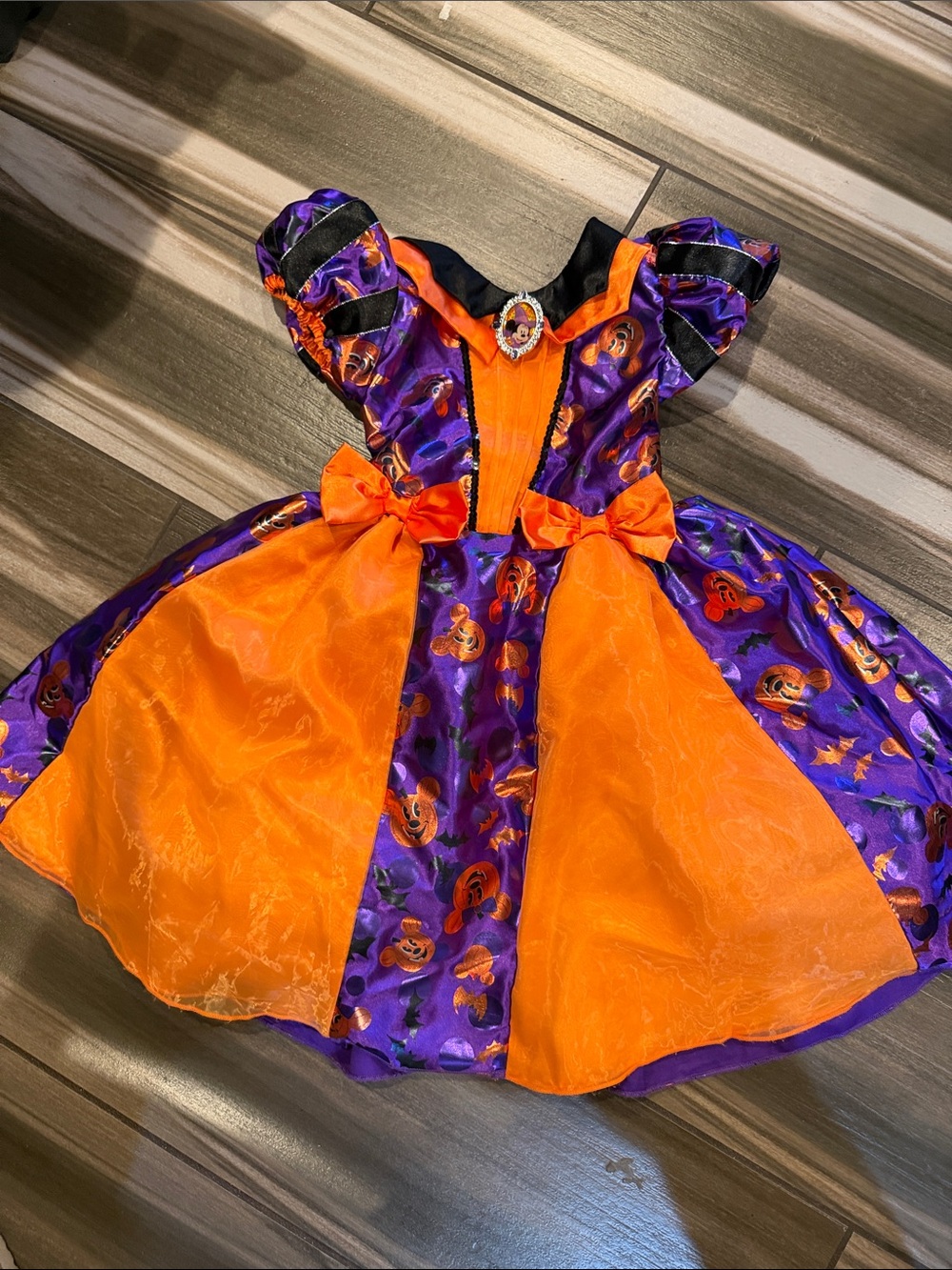 Disney Girls Orange and Purple Halloween Princess Dress